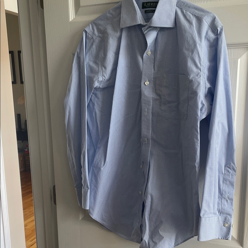 Lauren Ralph Lauren Blue Checkered Dress Shirt